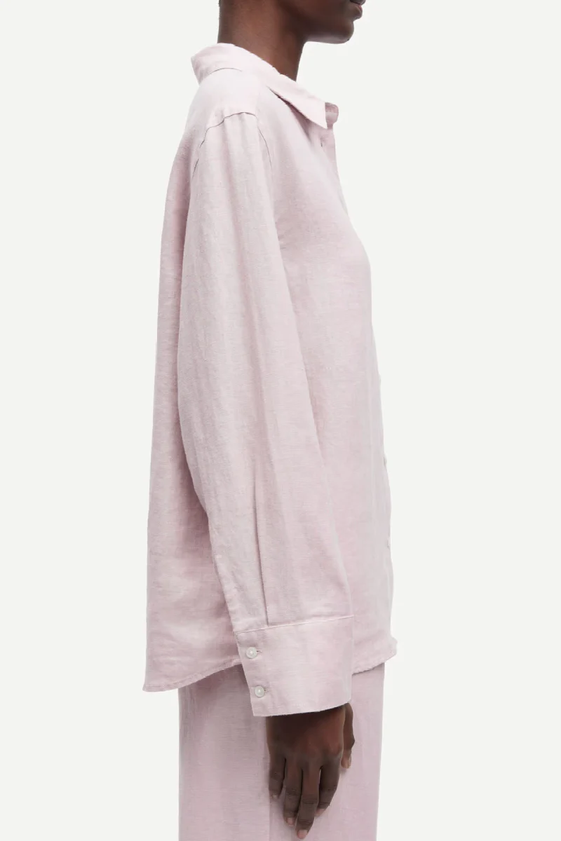Samsøe Samsøe Sanot linen shirt - violet ice - Image 5