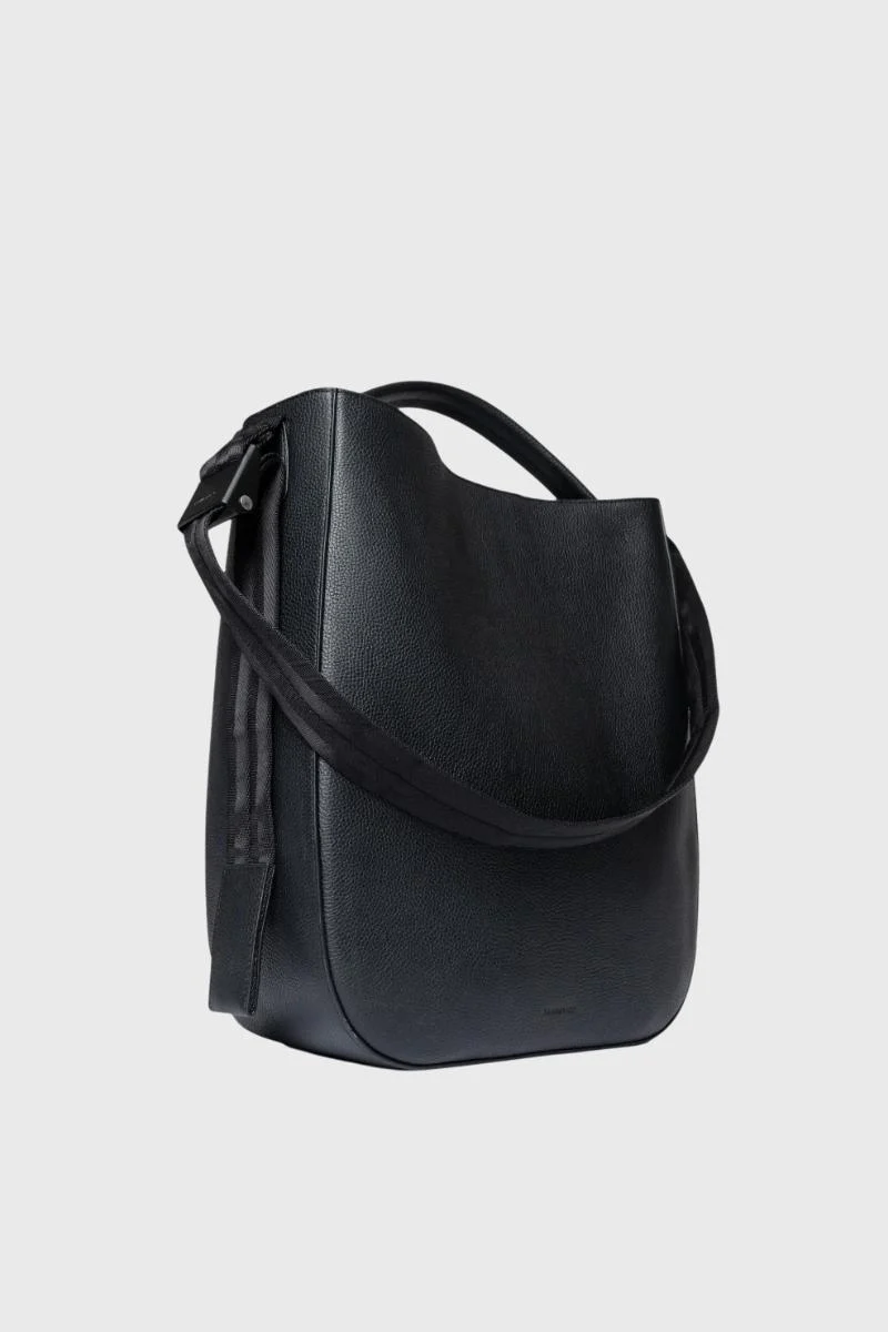 Sandqvist Leather Hobo tote bag 14" - black - Image 2