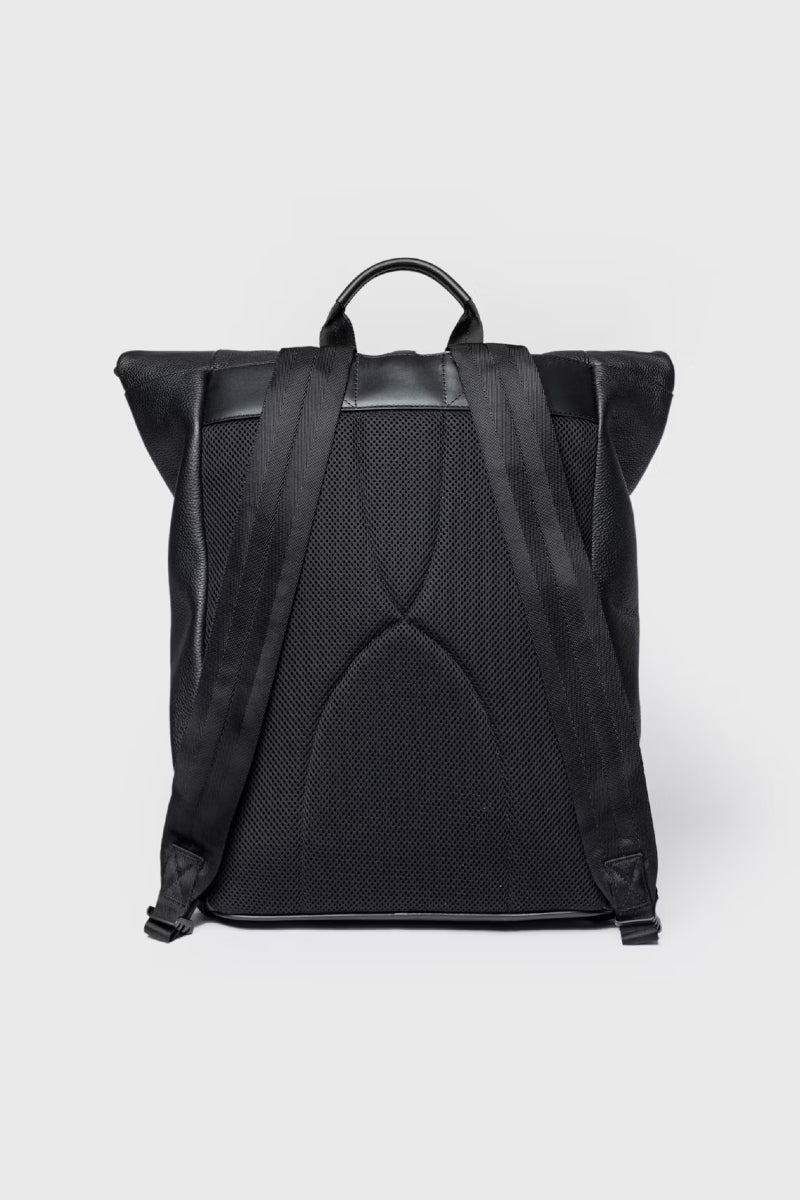 Sandqvist Leather Rolltop Backpack - black - Image 4