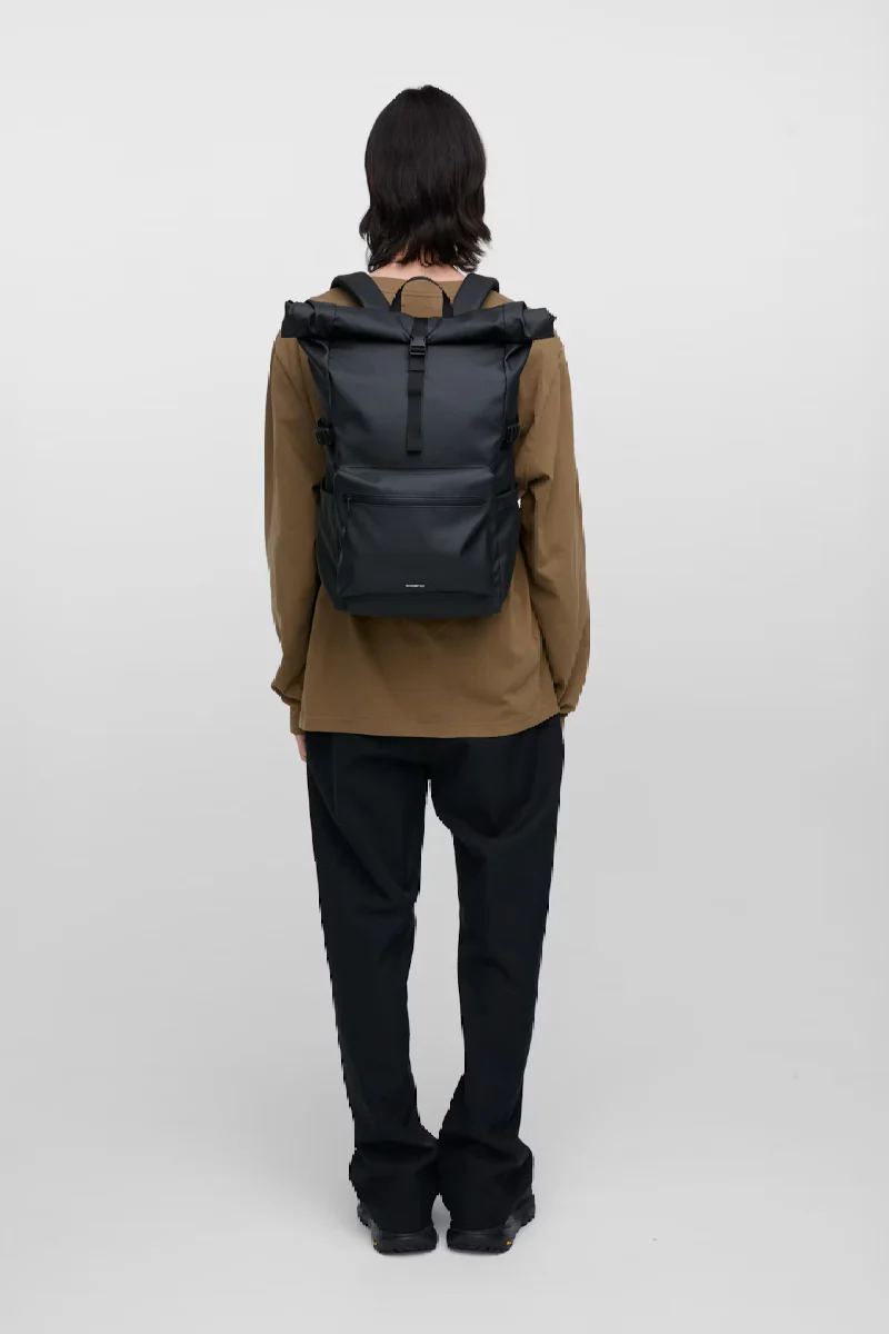 Sandqvist Stream Rolltop Backpack L - Black - Image 6