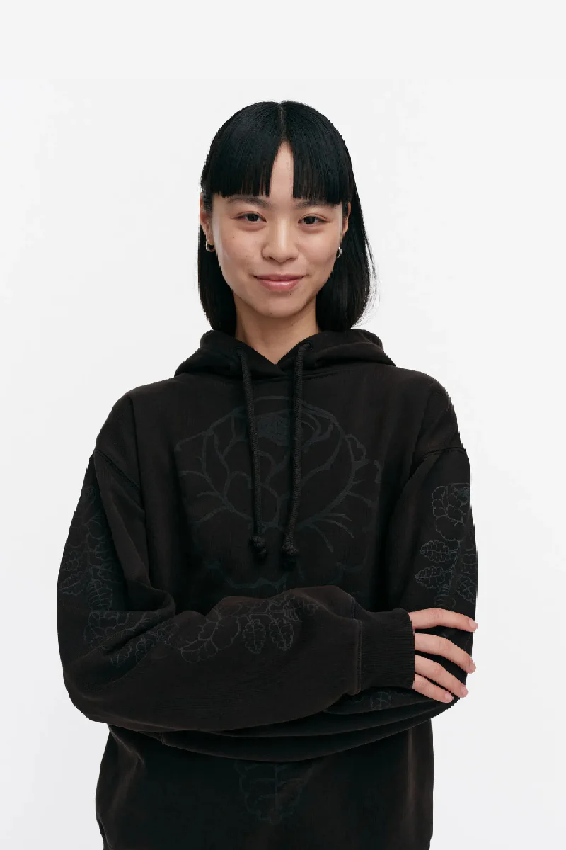 Marimekko Sanoma Vihkiruusu Placement Kioski huppari - musta / musta - Image 2