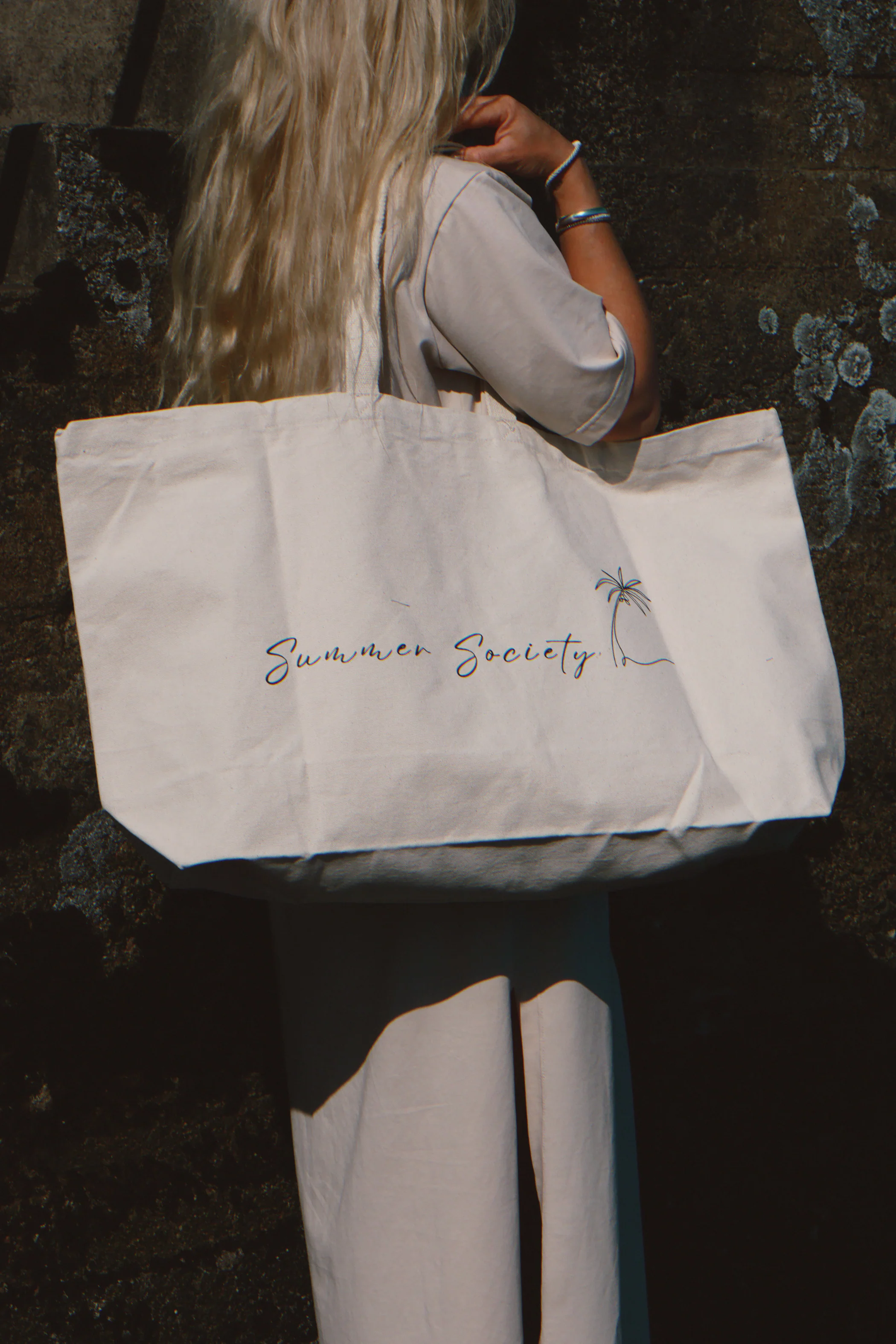 Summer Society Goods Oversized Canvas Tote Bag