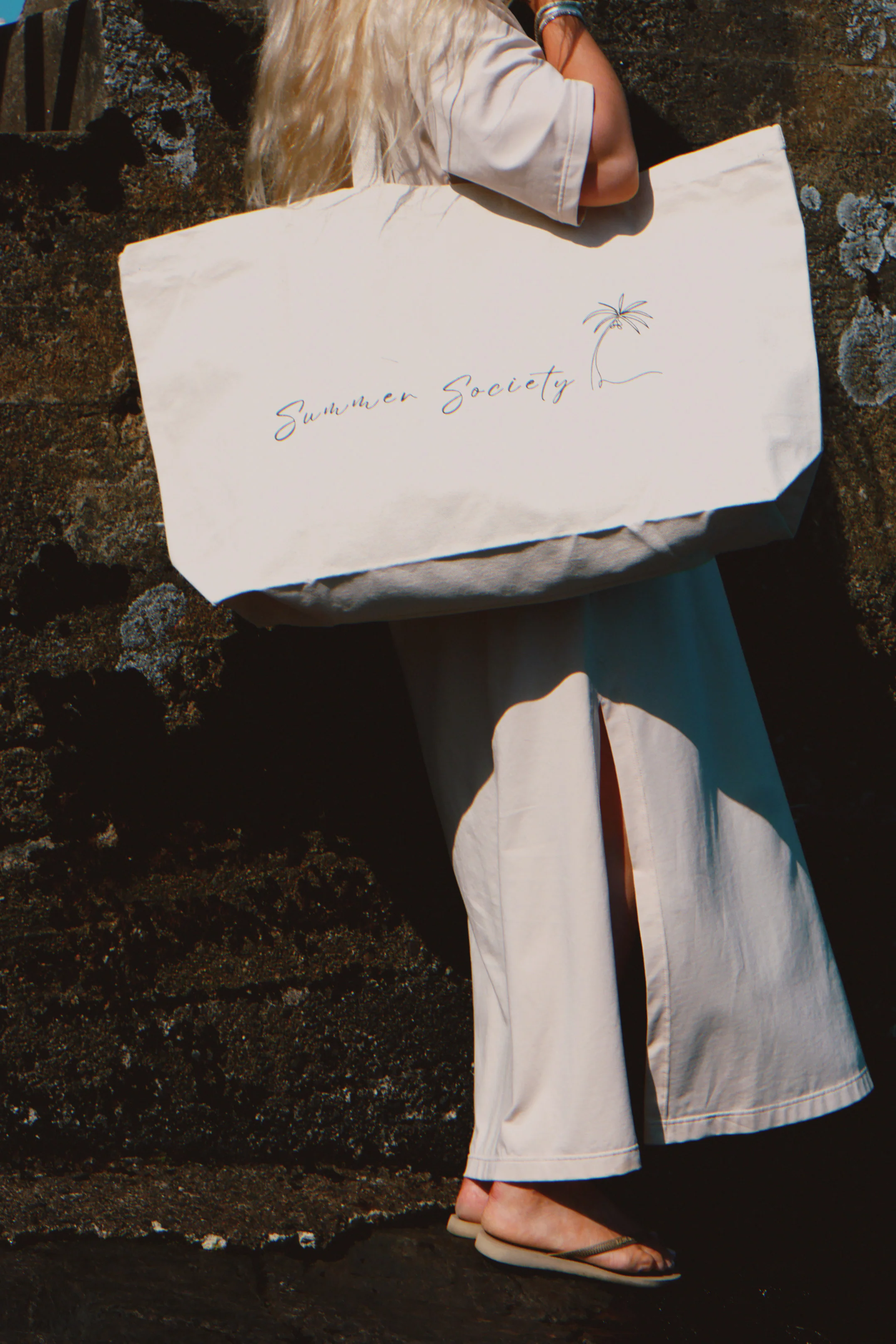Summer Society Goods Oversized Canvas Tote Bag - Image 3
