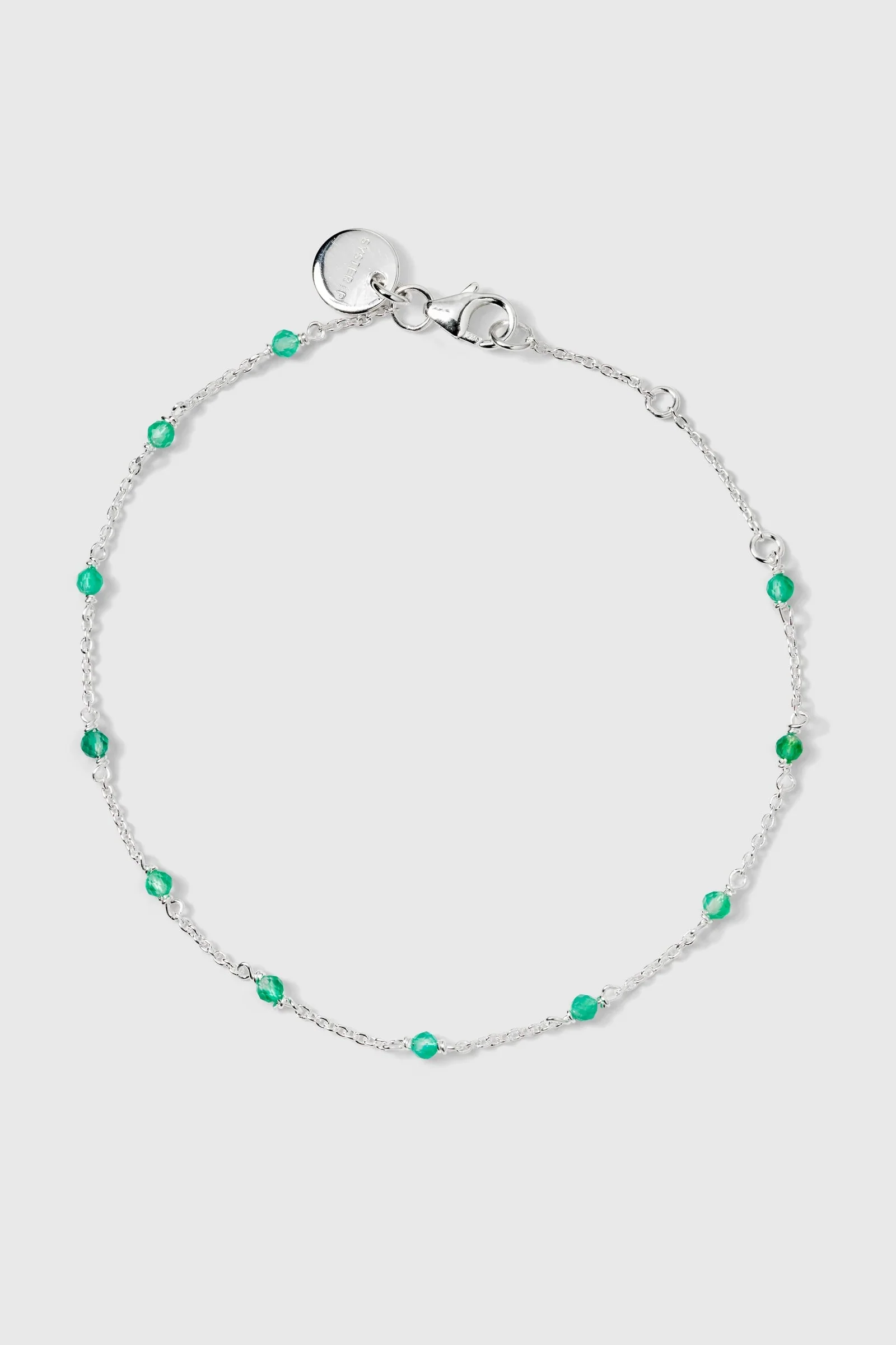 Syster P Santa Monica Bracelet - silver green onyx