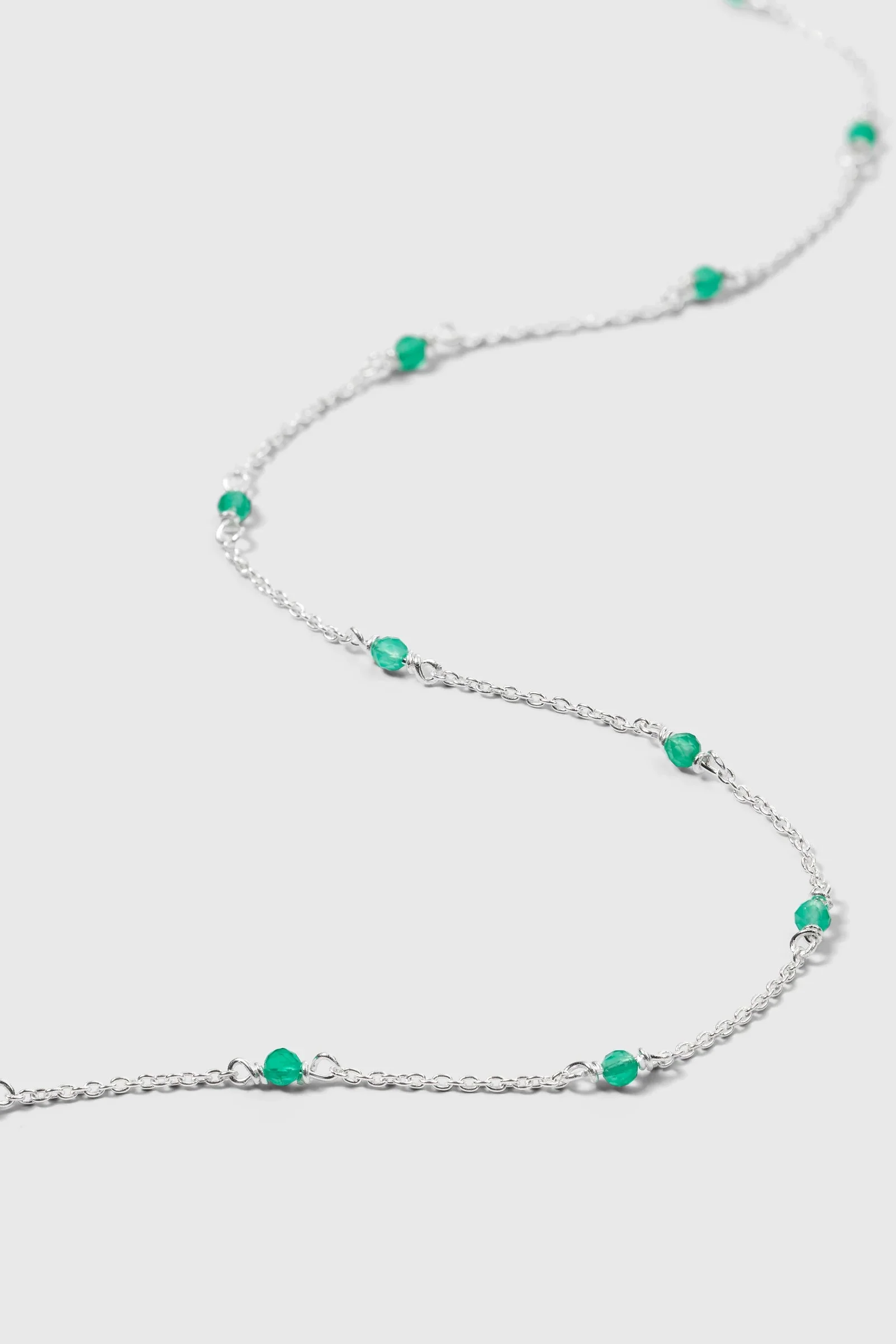 Syster P Santa Monica Necklace - silver green onyx - Image 3