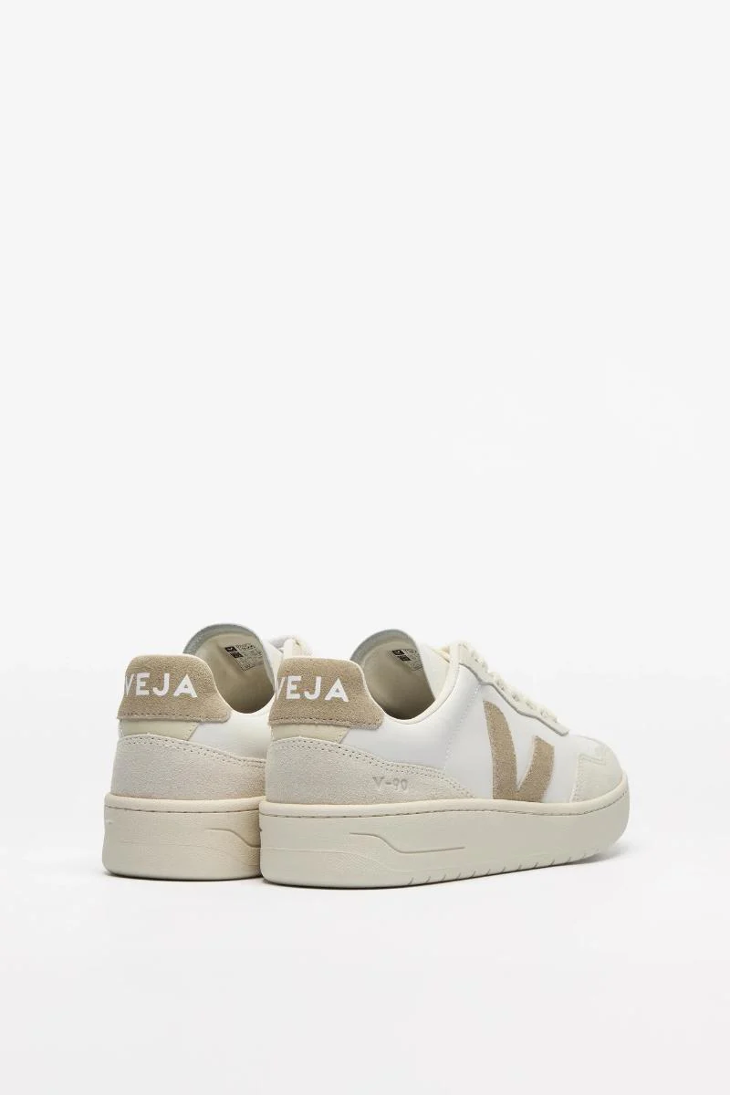 Veja V-90 O.T. Leather - white / taupe - Image 3