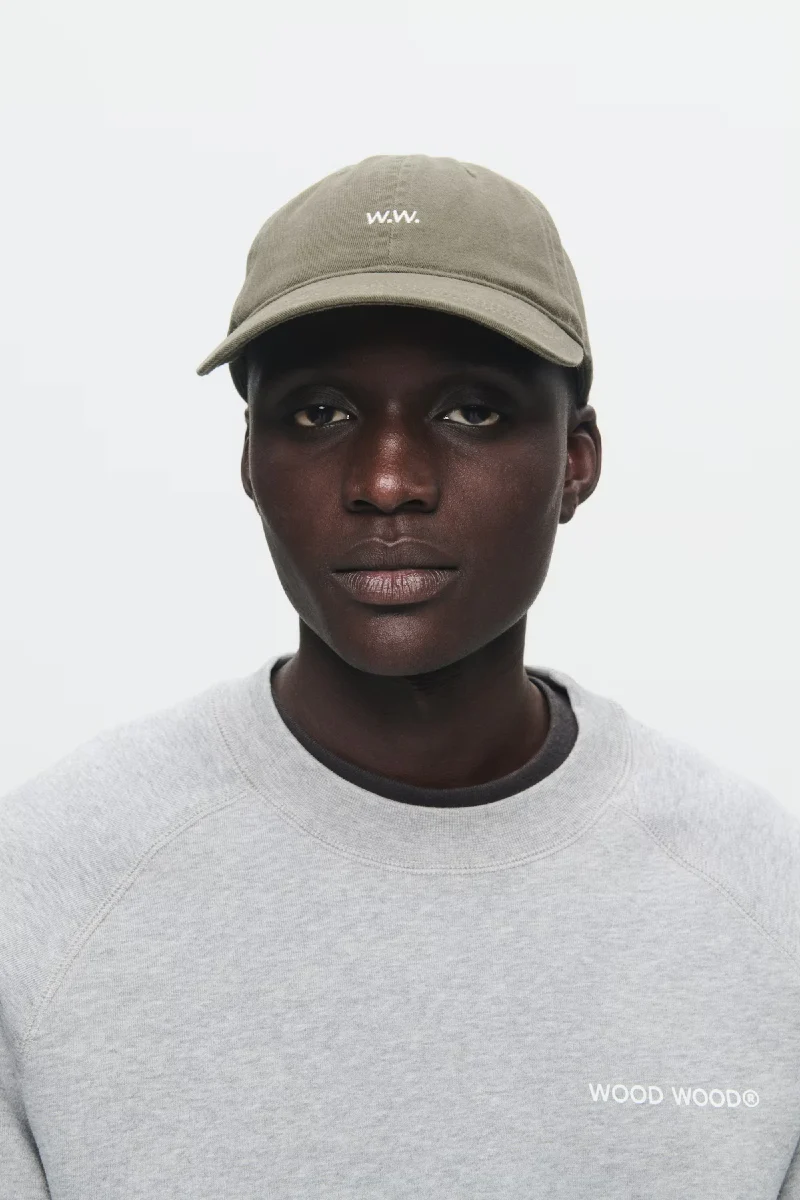 Wood Wood Low Profile Twill cap - dusty olive