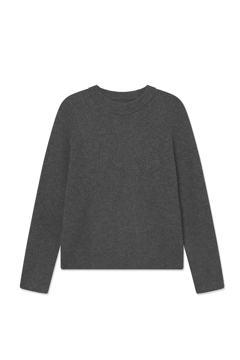 Wood Wood WWKevin crew neck - gray pinstriped melange - Image 2